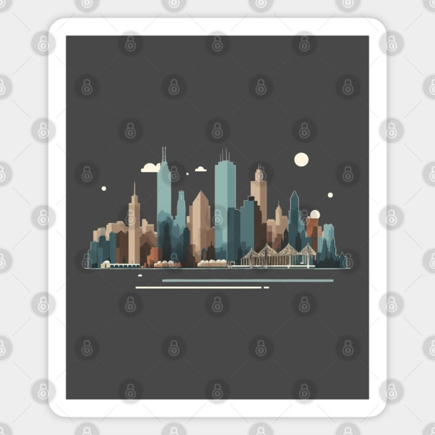 Chicago Skyline Magnet by Andrew World